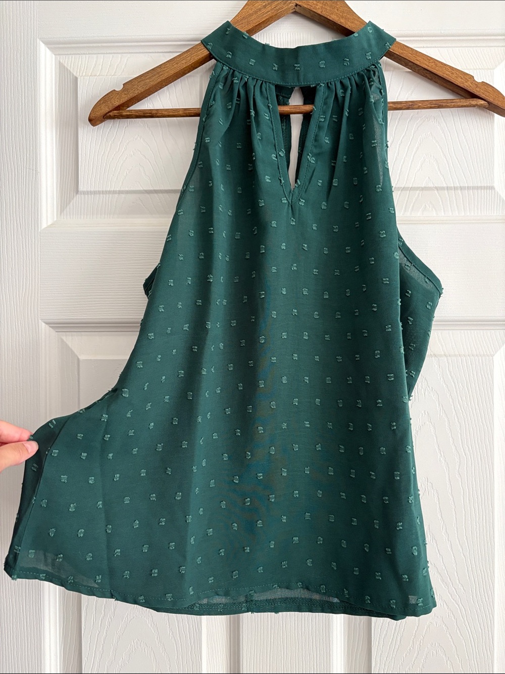 Women’s Emerald Green Halter Camisole with Keyhole